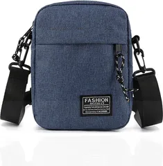 ミニショルダーバッグ ショルダーポーチ 小さめ スマホバッグ スマホ多機能 ミニ 大容量サムコス スマホバッグ バッグ 携帯入斜め掛け れ パスポートケース スキミングトラベル れれ ショルダー付 斜め掛け 小物入れ 首掛け 首下げ  ダークブルー T1076