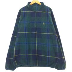 古着 90年代 ノーティカ NAUTICA チェック柄 ハーフジップ フリース 