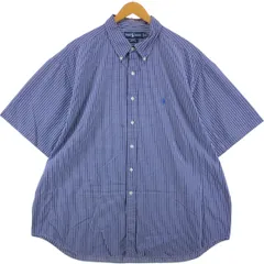 古着 ラルフローレン Ralph Lauren BLAKE 半袖 ボタンダウン チェックシャツ メンズXXL相当/eaa542617
