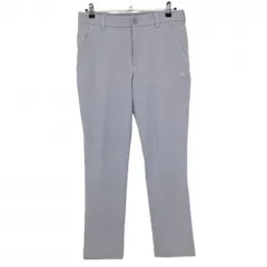 アディダス パンツ グレー 凸凹生地 ロゴシルバー 上部裏地あり ストレッチ メンズ 79 ゴルフウェア adidas