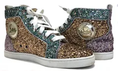 クリスチャンルブタン スニーカー レディース　シューズ　ラメ