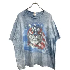 GILDAN 半袖 プリント Tシャツ 2XLサイズ ギルダン タイダイ柄 ビッグサイズ ライトブルー コットン 古着卸 アメリカ仕入 t2408-3982