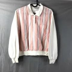 アーノルドパーマー Arnold Palmer ポロシャツ 長袖 ストライプ ピンク Lサイズ 878829