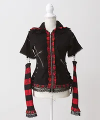 夢展望公式 [新品未使用] 猫耳パンクショートトップス [レッド] 他カラー別ページ有 dearmylove カットソートップス カットソートップス・Ｔシャツ（長袖） 535510-03