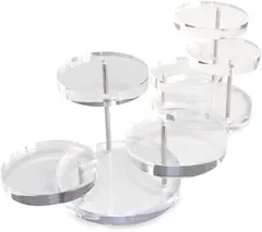 VICHE CATT アクセサリースタンド ピアススタンド ジュエリースタンド ディスプレイ アクリル製 3段 2個セット(クリア)