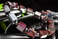 スギライト(杉石)　10x7(丸玉4)mm　チューブカット ブレスレット  1個売り パワーストーン 天然石 _BG4104-4