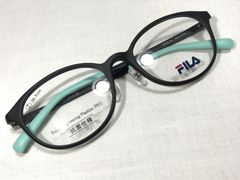 訳あり キズあり　FILA メガネフレーム 度無し ボストン フルリム TR90 ブラック K062