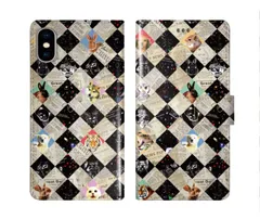 [iPhone11 Pro Max] iPhone14 ケース スカラー スマホケース 手帳型 iPhone16 ケース iPhone 16 15 14 Pro 13 12 Mini 11 スマホカバー 全機種対応 手帳 ScoLar ウサギ ネコ クマ ハー