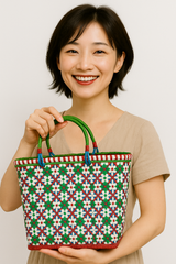 カゴバッグ フラワーマルシェバスケット