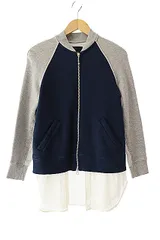 アンダーカバー UNDERCOVER 再構築 スエット 切替 ブルゾン ジャケット N1812 1 ネイビー グレー ブランド古着ベクトル 中古☆AA★●250428のサムネイル