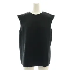 カルバンクライン CALVIN KLEIN タグ付き ブラウス カットソー ノースリーブ サテン 4 M 黒 ブラック /DF ■OSのサムネイル