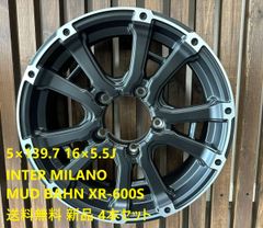 5×139.7 16×5.5J ジムニー INTER MILANO MUD BAHN XR-600S 新品 アルミホイール 4本セット マットブラック 送料無料