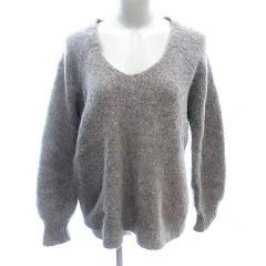 ジャーナルスタンダード レリューム JOURNAL STANDARD relume ニット セーター Vネック アルパカ混 長袖 F 茶 ブラウン /AU