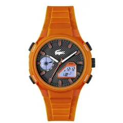 LACOSTE ラコステ メンズ腕時計 L-33X 2011369 アナデジ クオーツ ブラックダイヤル シリコンラバー ラッピング無料 手書きのメッセージ WEB保証書登録で保証期間が1年延長 クリスマスプレゼント