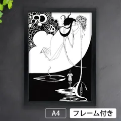 サロメ アートパネル オーブリービアズリー THE BLACK CAPE 黒のケープ(サロメ挿絵) The Black Cape. Illustration for