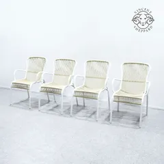 【中古品】VINCENT SHEPPARD ヴィンセント シェパード Loop dining chair ループ ダイニング チェア アウトドア 4脚セット トープ 定価47万