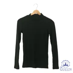 ☆美品☆ UNIQLO ユニクロ トップス ニット セーター タートルネック リブ 長袖 レディース カーキ S 901-16053 送料無料 古着