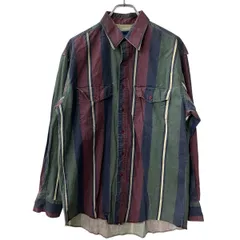Wrangler 長袖シャツ L～ レッド ネイビー グリーン ラングラー ストライプシャツ ポケットトップス 古着卸 アメリカ仕入 a708-5219