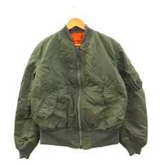 アルファ ALPHA 80s 90s MA-1 フライトジャケット USA製 オリーブ L ヴィンテージ ミリタリー