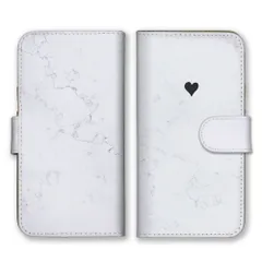 iPhone14Pro ケース 手帳型 アイフォン14 プロ スマホケース 携帯ケース 大理石 ハート おしゃれ エレガント 大人女子 シンプル 可愛い かわいい　ホワイト　白色 カラー05