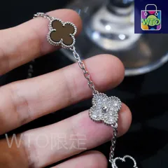 ゆい　ヴィンテージアルハンブラ ペンダント　オニキス ヴィンテージ アルハンブラ ネックレス、10モチーフ 18K