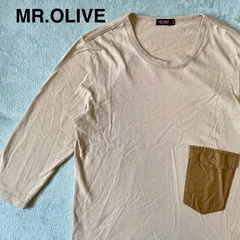 【MR.OLIVE】ミスターオリーブ　７部丈　カットソー　ポケット付き　ベージュ　サイズM 状態良好のサムネイル