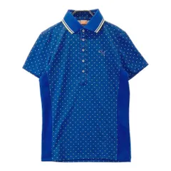 サイズ：S PUMA GOLF プーマゴルフ  半袖ポロシャツ ドット柄 ネイビー系 [240101452602] ゴルフウェア メンズ ストスト