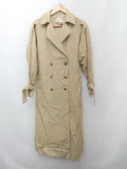 ◇ ◎ emmi atelier エミ アトリエ 袖コンシャス 無地 定番 長袖 トレンチコート サイズO ベージュ系 レディース P  【1402080017081】のサムネイル