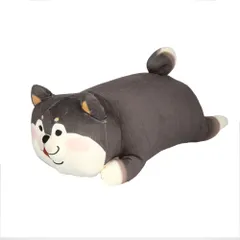 ☆ 柴犬君/クロ ☆ ぬいぐるみクッション クッション ぬいぐるみ ぬいぐるみクッション 抱き枕 ネコ 猫 かわいい おしゃれ 柔らかい 癒し ごろ寝 添い寝 お昼寝 リラックス シンプル 女性 子供 インテリア KUSUGURU-JP クスグルジャパン