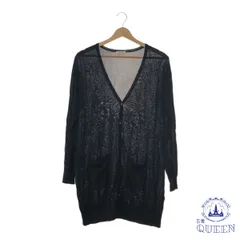 【訳アリ】 CINEMA CLUB シネマクラブ トップス カーディガン 羽織 Vネック ロング レディース ブラック L 901-1116 送料無料