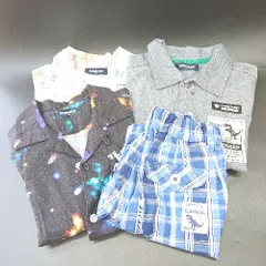 ◇ Θ 《 kladskap まとめ売り4点セット キッズ シャツ ハーフパンツ 半袖シャツ 男の子 》 E  【1409100005615】