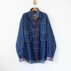 Bad-Boyz ケイジャンハウスカンパニー デニムシャツ 2ndベースデザイン 日本製 ブルー L （w-1581）