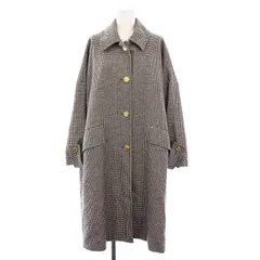 【美品】マッキントッシュ ウール ステンカラーコート 千鳥格子 MACKINTOSH（マッキントッシュ）千鳥柄ウールフード付きハーフ