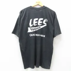 XL/古着 半袖 ビンテージ Tシャツ メンズ 00s LEES TOWING 胸ポケット付き クルーネック 黒 ブラック spe 25jul24 中古