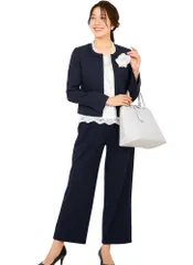 【最短発送】パンツスーツ セレモニースーツ レディース ストレッチ スーツ ジャケット [アッドルージュ] [t5298]