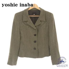 ういろう一覧イナバヨシエ　yoshie inaba　9号　クリーニング済　シルク混　山羊革