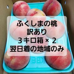 ふくしまの桃🍑　訳あり品　３キロ箱 × ２　翌日着の地域のみ
