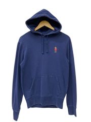 POLORALPH LAUREN (ポロラルフローレン) ワンポイント ポロベア プルオーバー 前Vパーカー フーディー 0488778 XS ネイビー メンズ/043