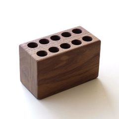 ペン立て 木製 ペンスタンド おしゃれ ペンたて 天然木 無垢 シンプル ナチュラル ナチュラルウッドのペンたて 10ポケット(B)