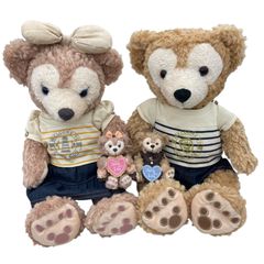 186000　現状品★　DISNEY　ダッフィー＆シェリーメイ　ぬいぐるみストラップ＆ぬいぐるみ　4点まとめ売り★