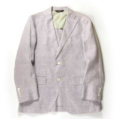 【新作】 Paul Stuart ／ ポールスチュアート　ジャケット 麻 リネン ヘリンボーン 背抜き テーラードジャケット ラベンダー オフィスカジュアル オンオフ兼用 ビジネス 三陽商会 SANYO ｜ 春夏