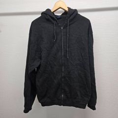 truly sport フルジップアップパーカー フーディ 黒 ブラック ヴィンテージ メンズ 古着 M-C-388