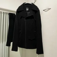 Y-3 美品‼️フード付きブラックアウター Y-3(ワイスリー) CRFT 3STP LONG TRACK TOP ロング トラック