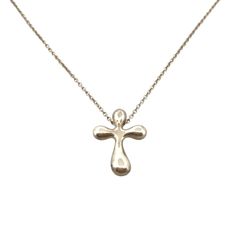 【鑑定済み】正規品 TIFFANY＆CO ティファニー スモールクロス エルサペレッティ ネックレス 925 シルバー ブランド ジュエリー