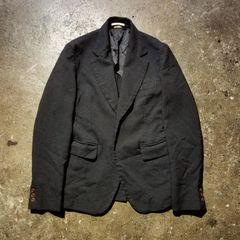 COMME des GARCONS HOMME PLUS 21ss ポリ縮 フロントホックジャケット 2021ss AD2020 縮絨 コムデギャルソンオムプリュス