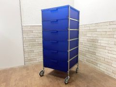 希少VINTAGE70s80sマルチカラートロリーチェストワゴンスペースエイジ