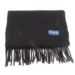 ミッシェルクラン マフラー ストライプ ロゴタグ ブランド レディース ブラック MICHEL KLEIN 【中古】のサムネイル