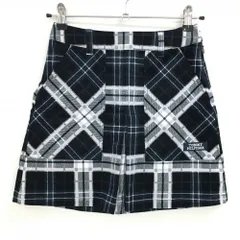 【超美品】トミーヒルフィガーゴルフ スカート 黒×白 チェック 起毛素材 レディース S ゴルフウェア Tommy Hilfiger Golf