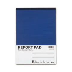 （まとめ） プラス レポートパッド B5 B罫50枚 RE-050B 1セット（10冊） 【×5セット】
