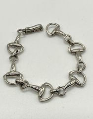 【IT81MDXQ4CGK】GUCCI グッチ ヴィンテージ OLD GUCCI sv925 ホースビット ブレスレット 26.1g